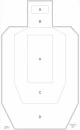 Tarcze - Sylwetka PIRO (IDPA) Czarne Linie, papier 90g, op. 50 szt. (L_500x700mm T07033Black)
