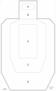 Tarcze - Sylwetka PIRO (IDPA) Czarne Linie, papier 90g, op. 50 szt. (L_500x700mm T07033Black)