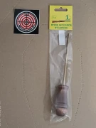 ŁUSZCZEK - Wycior obrotowy dł. 14cm - broń krótka (1-częściowy), pręt mosiężny śr. 5mm z rączką drewnianą (Łuszczek 14-010-05)