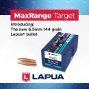 LAPUA - Pociski kal. 6,5mm (6,72mm/.264) MaxRange Target 9,3g/144gr, op. 100 szt. (Lapua GB582 4PL6022)