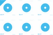 Tarcze - Zbiorcza tarcza 6x koła w kolorze niebieskim, karabin optyka 100m, karton 200g, op. 25 szt. (L_680x450mm, T02007_BLUE)