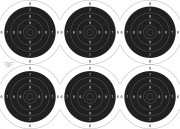 Tarcze - Zbiorcza tarcza treningowa 6x do pistoletu sportowego, papier 90g, op. 50 szt. (L_520x700mm, T05004)