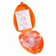 MED - Maska Ratownicza CPR do sztucznego oddychania z zaworem jednokierunkowym Res-Cue Mask, kolor: pomarańczowy (MED Maska Res)